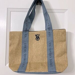 Victoria`s Secret Straw Beach Tote Bag